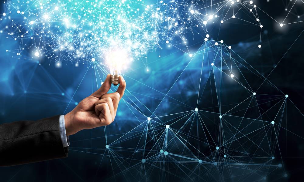 digitalização, mão, transformação digital