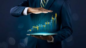 investimento, crescimento, executivo, gráfico