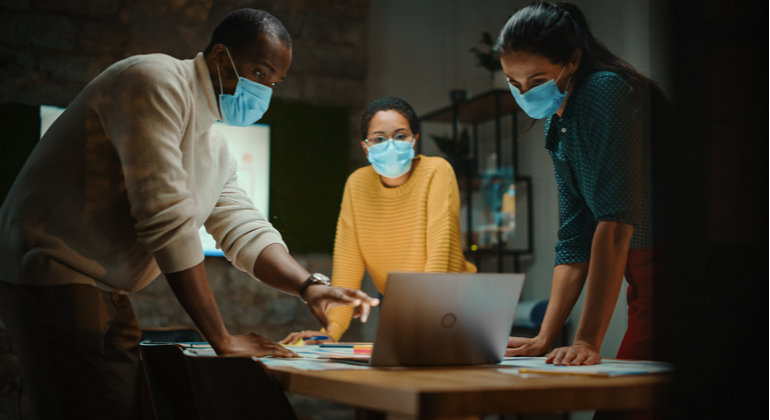 time, equipe, trabalho, pandemia