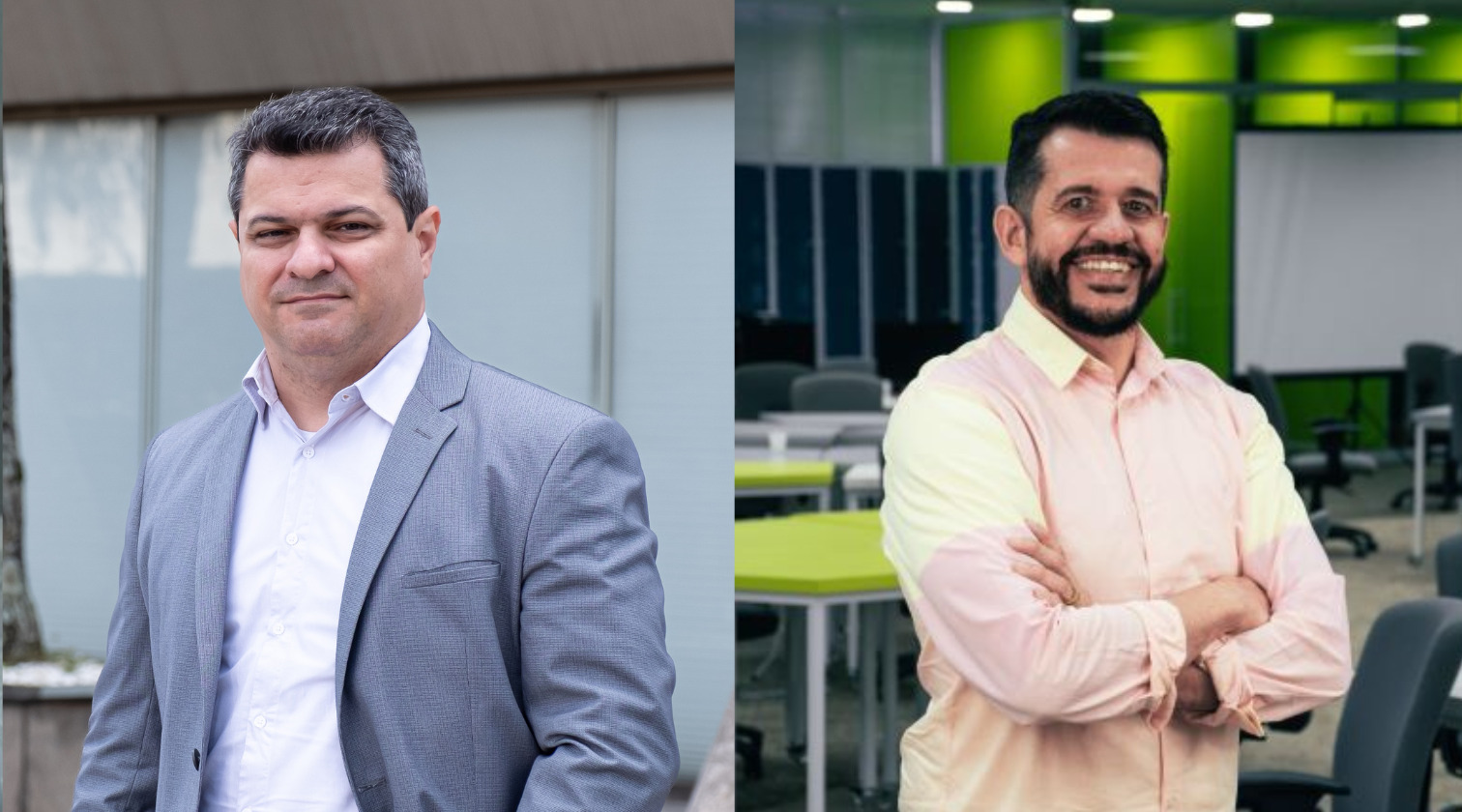 Fabrício Lira, diretor de ecossistemas de IBM Brasil e Leidivino Natal, CEO da Stefanini Rafael