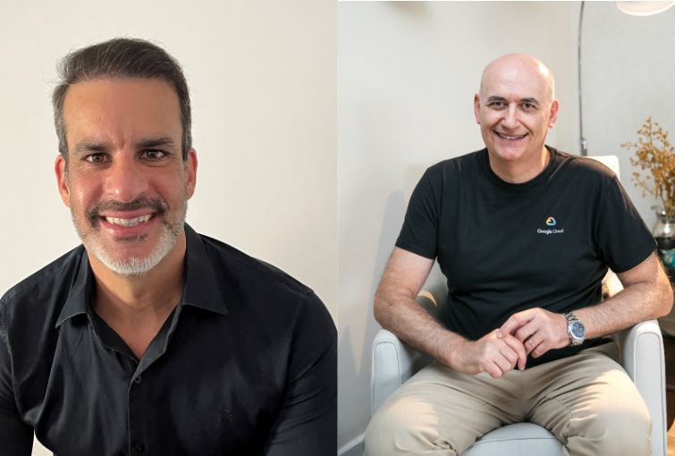 Rodrigo Solon, da SAP, e Alberto Oppenheimer, do Google Cloud