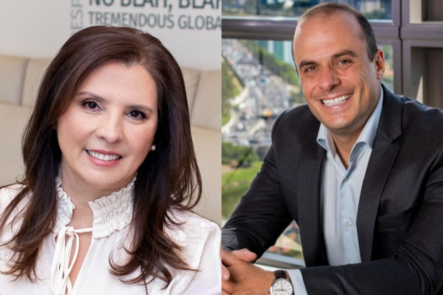 Edenize Maron, general manager da Rimini e Bruno Faustino, vice-presidente de estratégia de produtos na Rimini