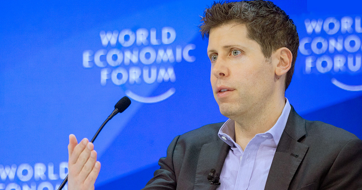 Sam Altman, CEO da OpenAI, líder global no desenvolvimento da inteligência artificial, no Fórum Econômico Mundial – inteligência artificial