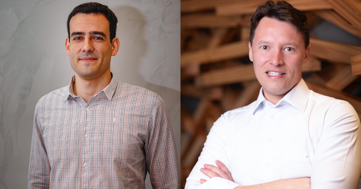 Gustavo Moura, gerente executivo de Automação e Transformação Digital e Brunno Ragonha, diretor de dados da Nestlé. Fotos: divulgação.