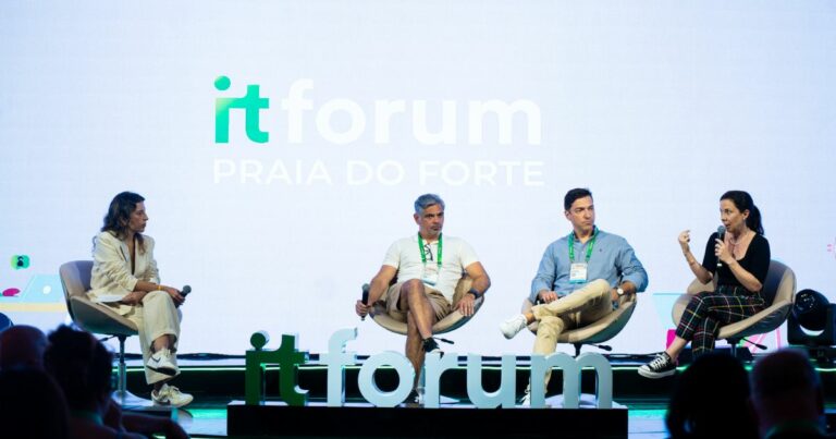 Executivos discutem sobre guerra cibernética no IT Forum Praia do Forte 2024. Foto: Playp
