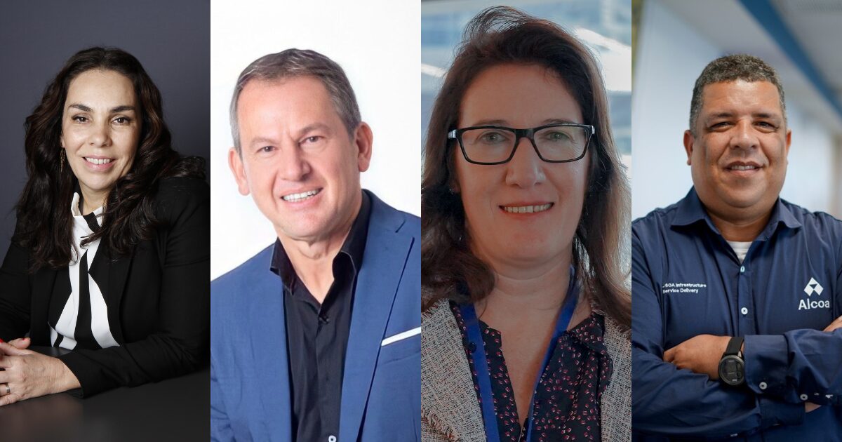 Foto dos executivos Georgia, da Simpress Valmir, Renata e Moises