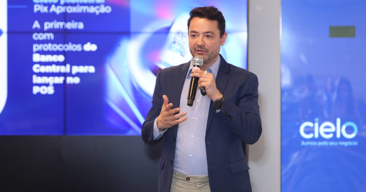 Estanis Bassols, CEO da Cielo, durante o Cielo Day, IA agêntica